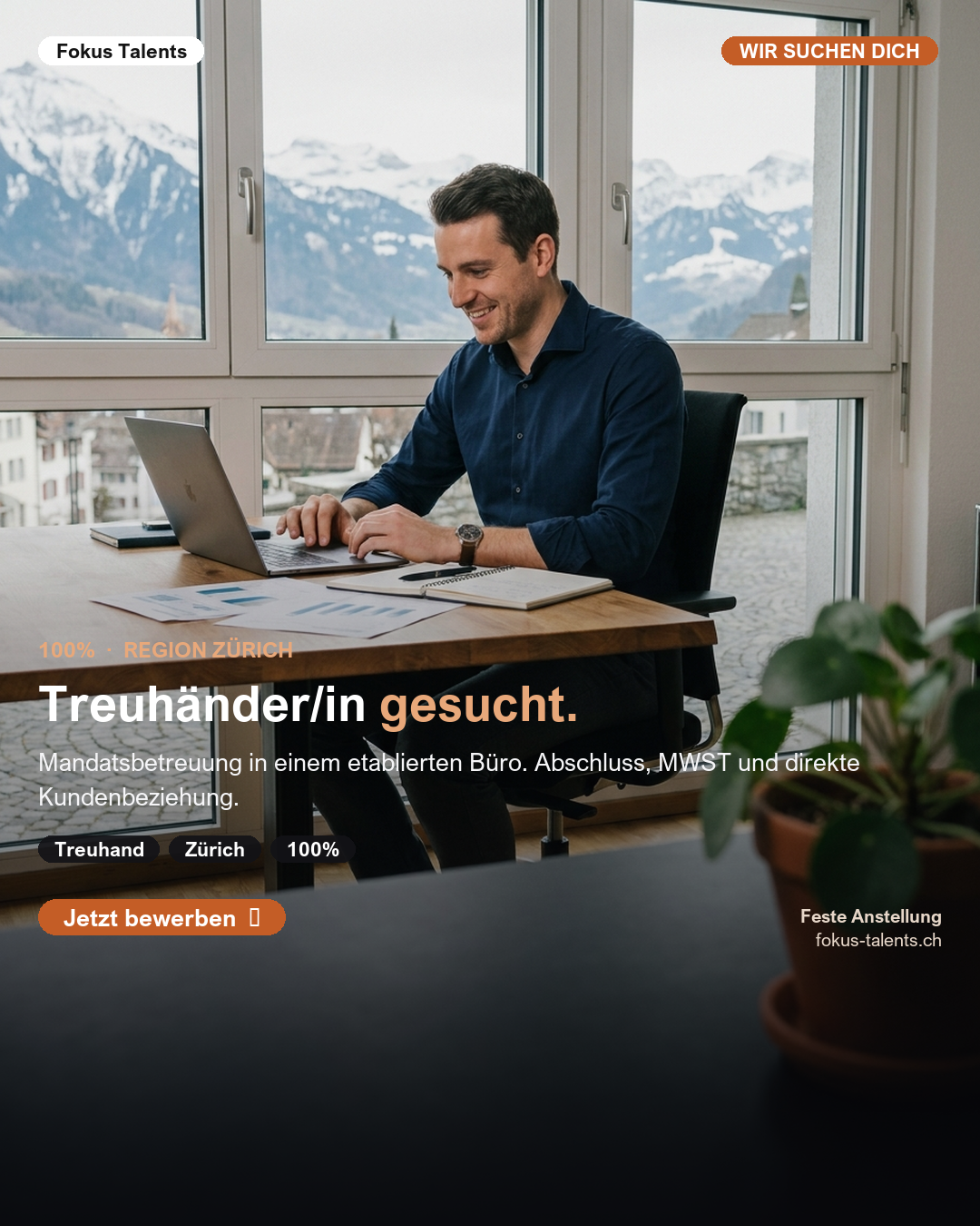Beispiel-Anzeige: Treuhänder/in Region Zürich