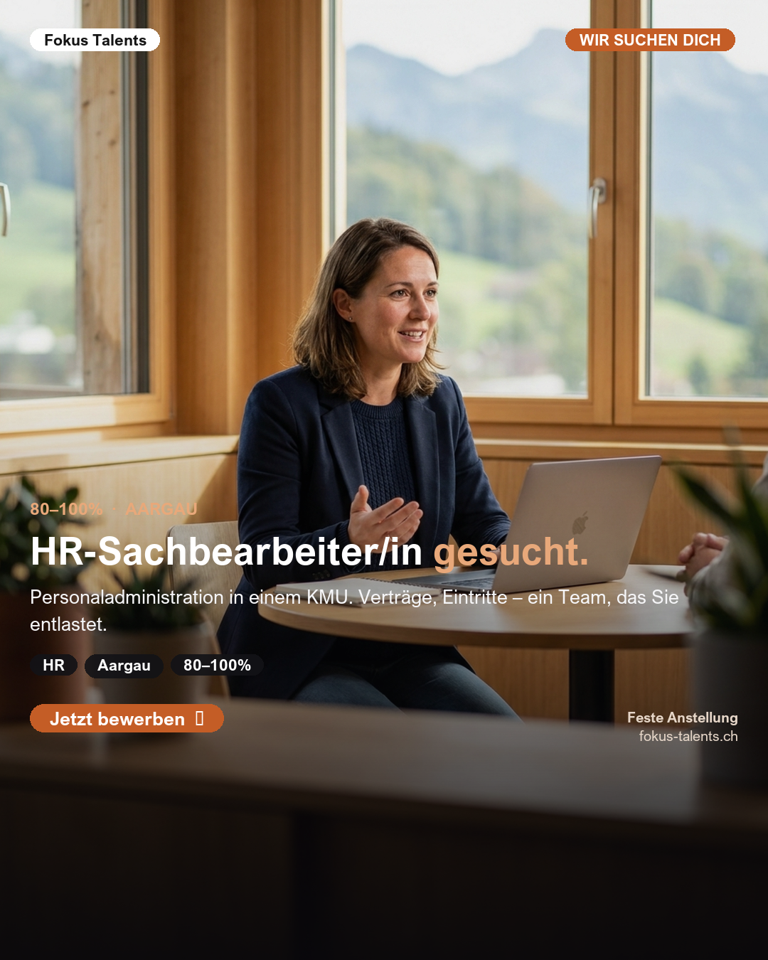 Beispiel-Anzeige: HR-Sachbearbeiter/in Aargau