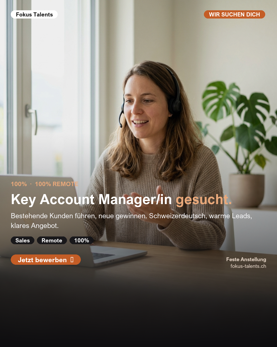 Beispiel-Anzeige: Key Account Manager/in remote