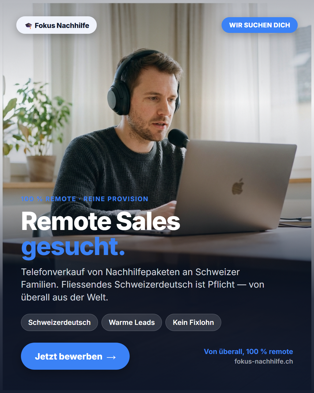 Facebook-Anzeige Remote Sales